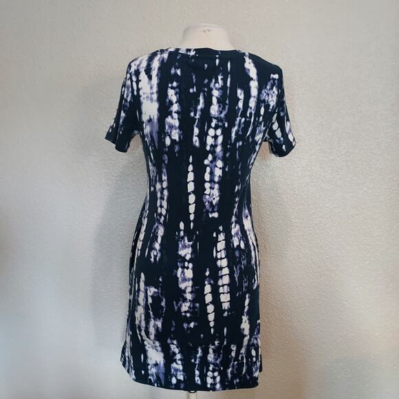 🔴3/$20 Ellen Tracy Blue Tie Dye Casual Dress Size S - Picture 6 of 9